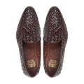 Faenza - Men's Dark Brown Hand Woven Calf Leather Loafer