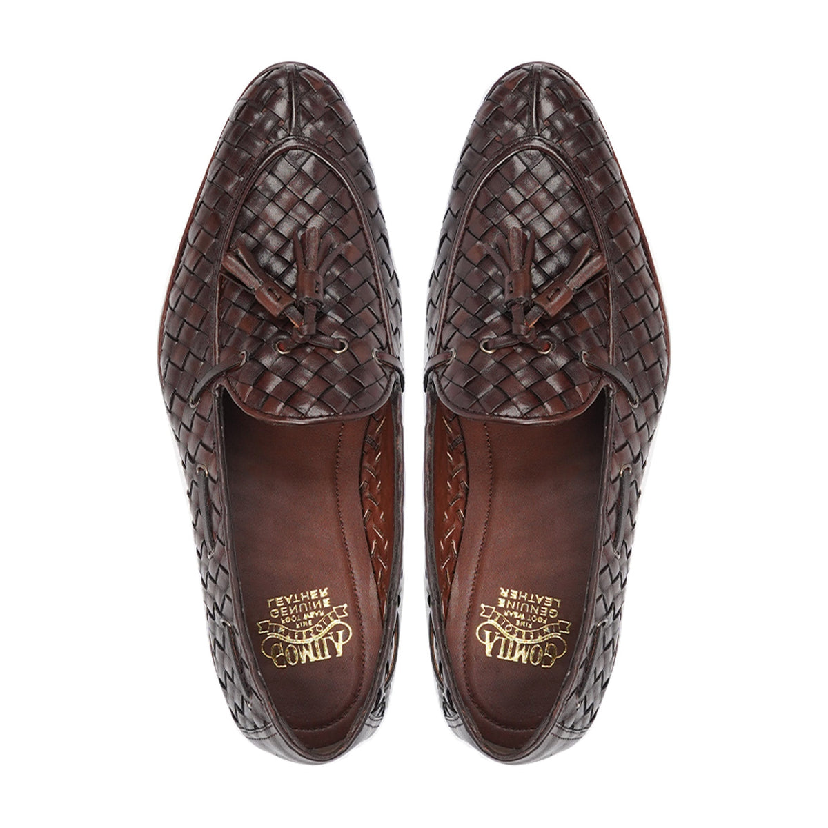 Faenza - Men's Dark Brown Hand Woven Calf Leather Loafer