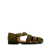 Gaspar - Men's Olive Green Suede Sandal