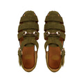 Gaspar - Men's Olive Green Suede Sandal