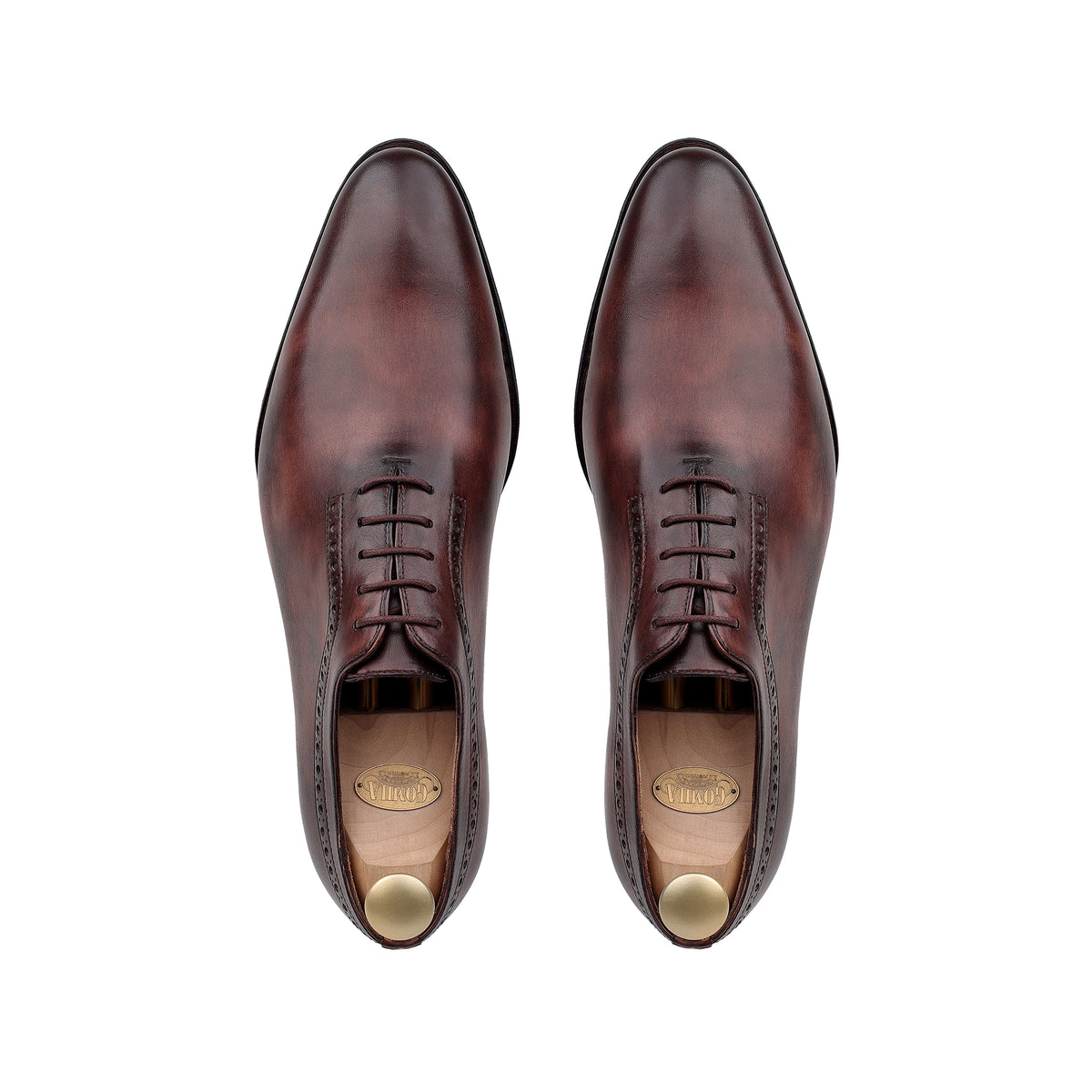 Grant - Men's Brown Patina Calf Leather Oxford