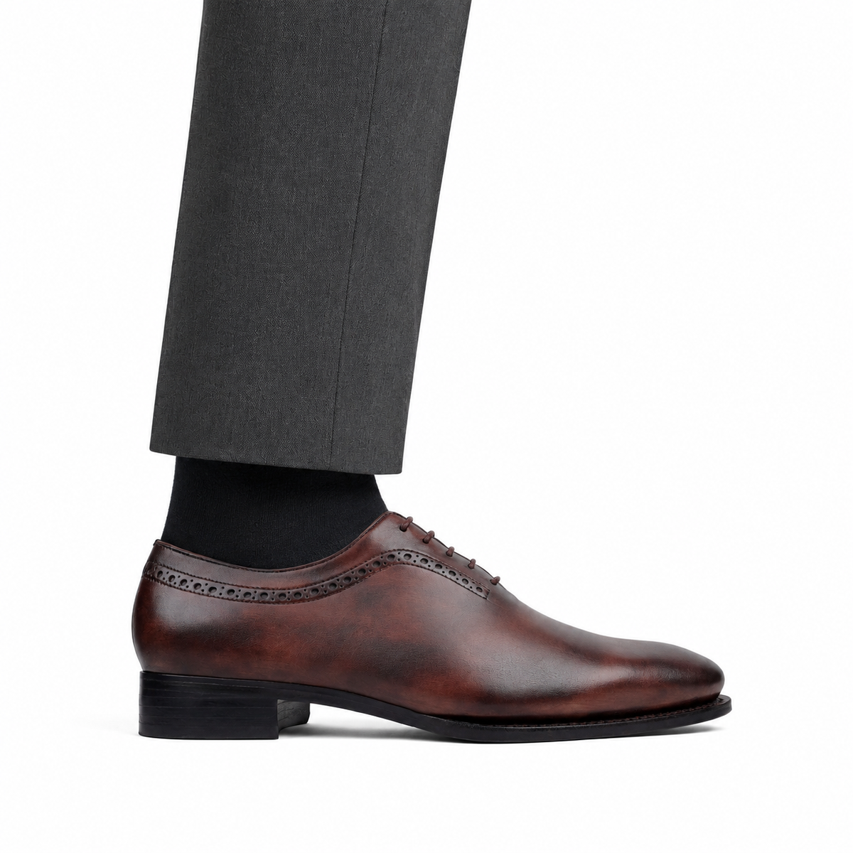 Grant - Men's Brown Patina Calf Leather Oxford