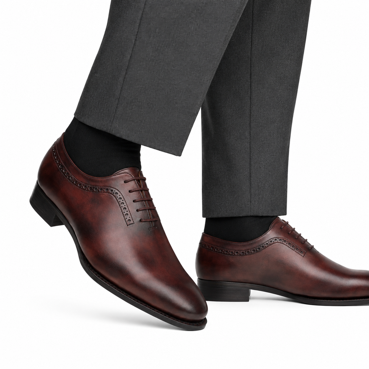 Grant - Men's Brown Patina Calf Leather Oxford