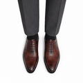 Grant - Men's Brown Patina Calf Leather Oxford