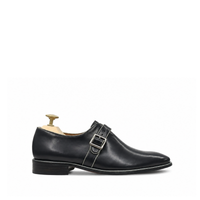 Halford - Men's Black Calf Leather Single Monkstrap