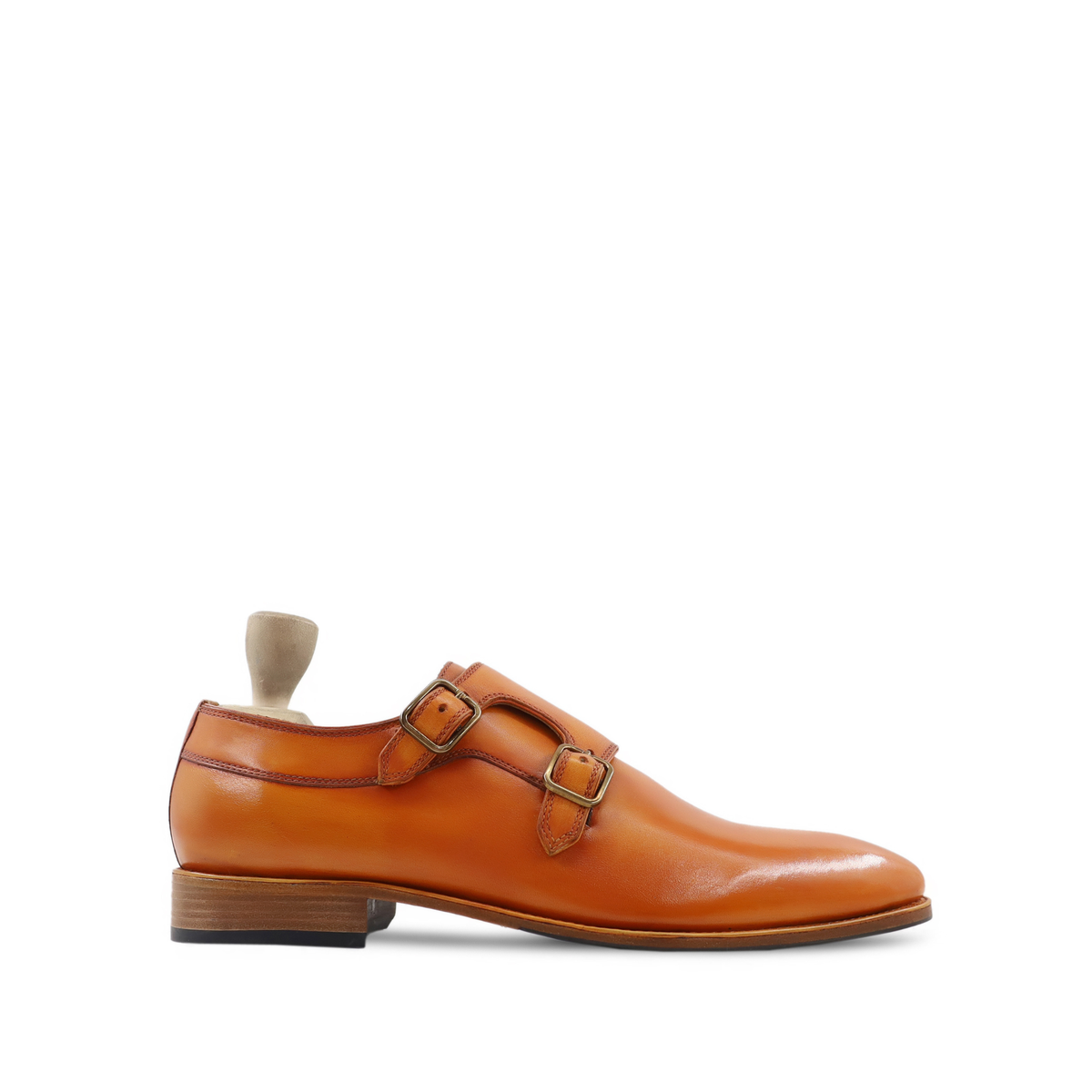 Haruto - Men's Tan Calf Leather Double Monkstrap