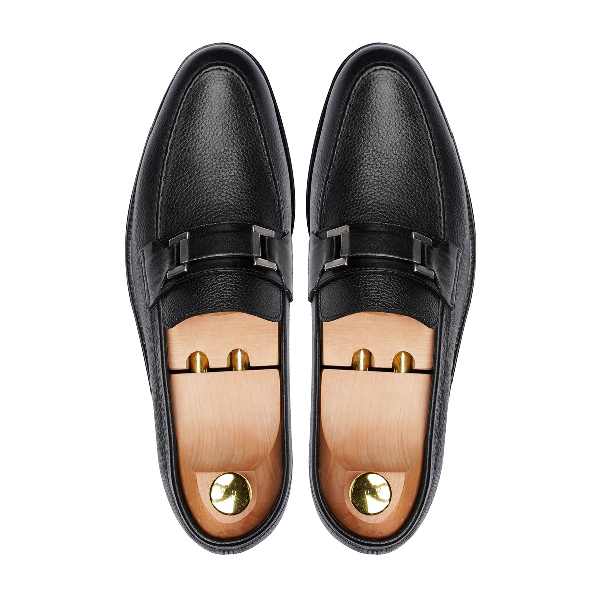 Hino - Men's Black Pebble Grain Loafer