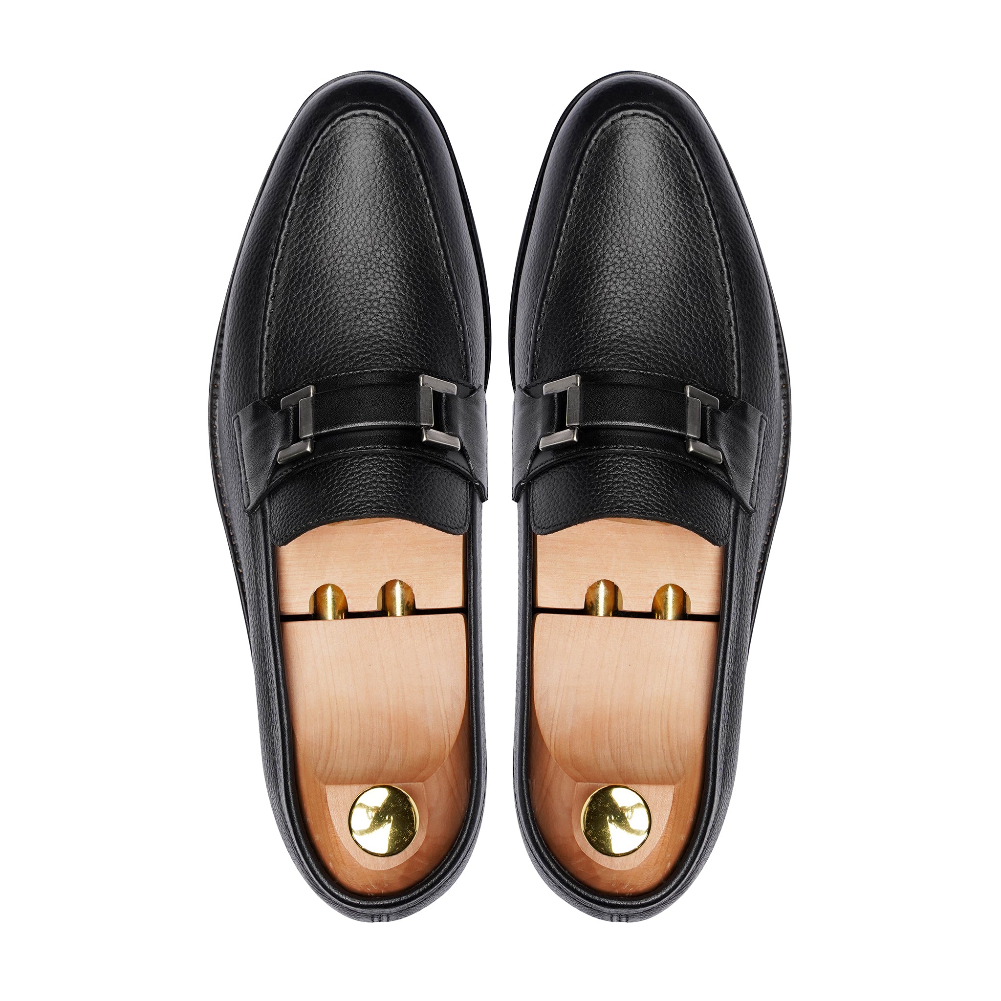 Hino - Men's Black Pebble Grain Loafer