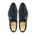 Lonnie - Men's Black Calf Leather Single Monkstrap