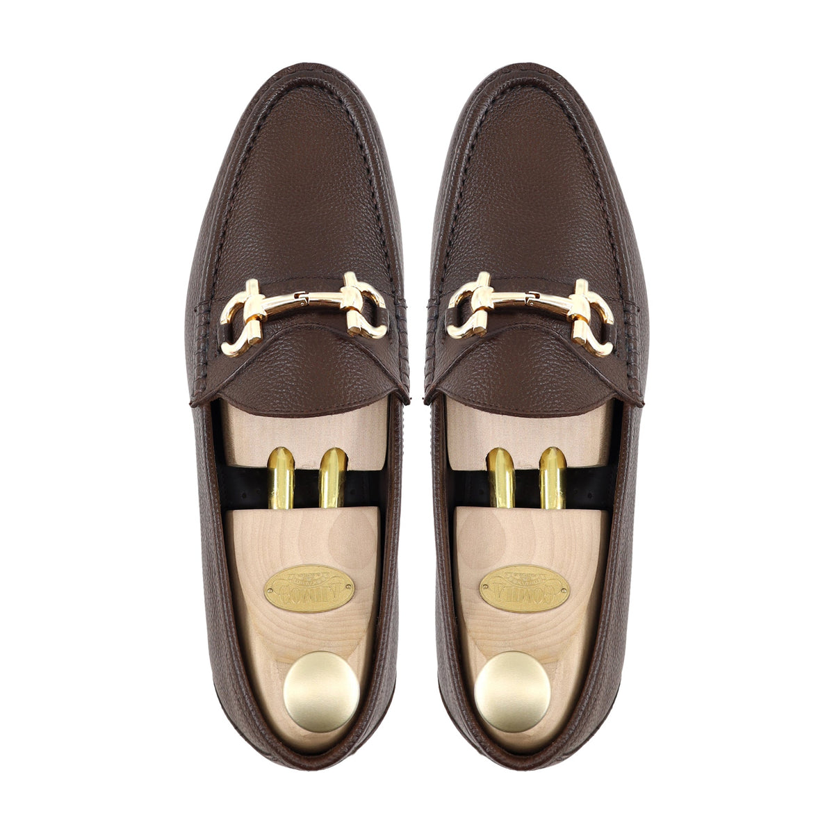 Arzak - Men's Dark Brown Pebble Grain Leather Loafer