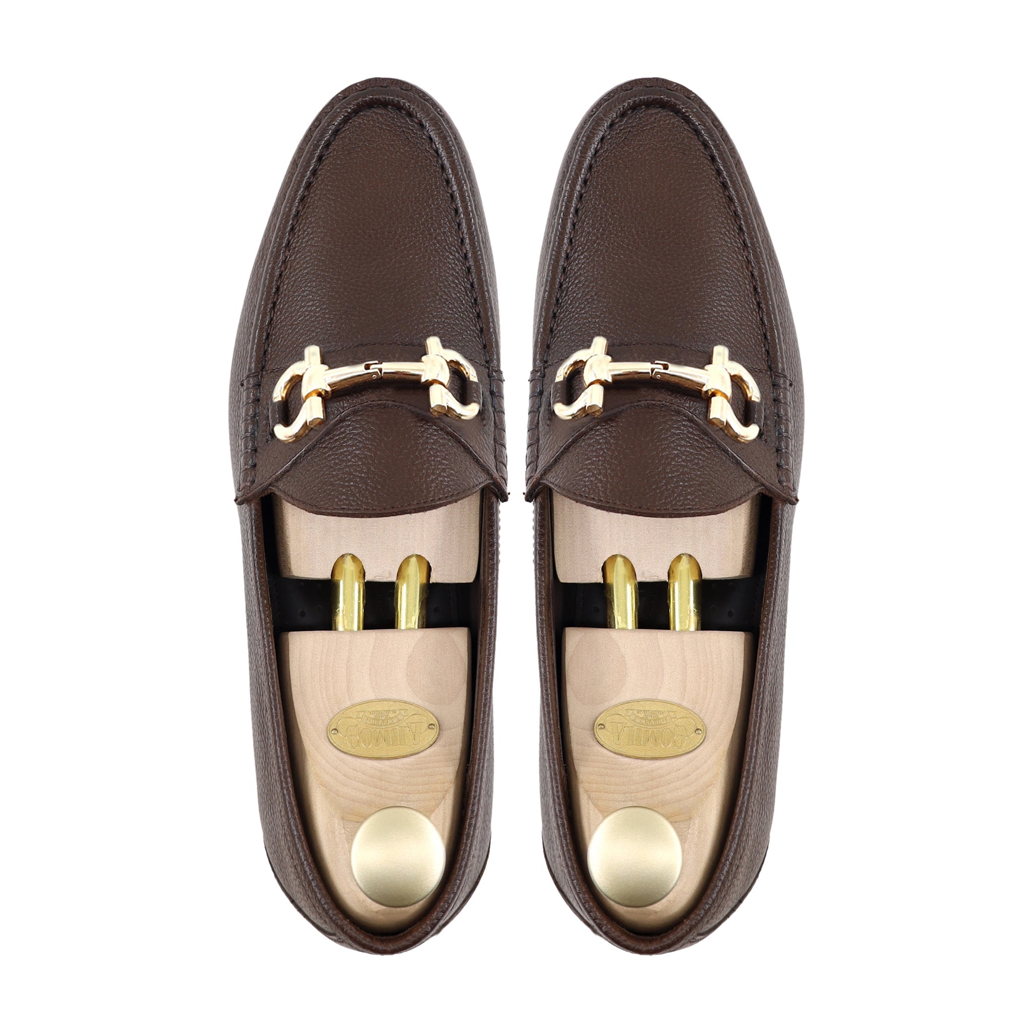 Arzak - Men's Dark Brown Pebble Grain Leather Loafer