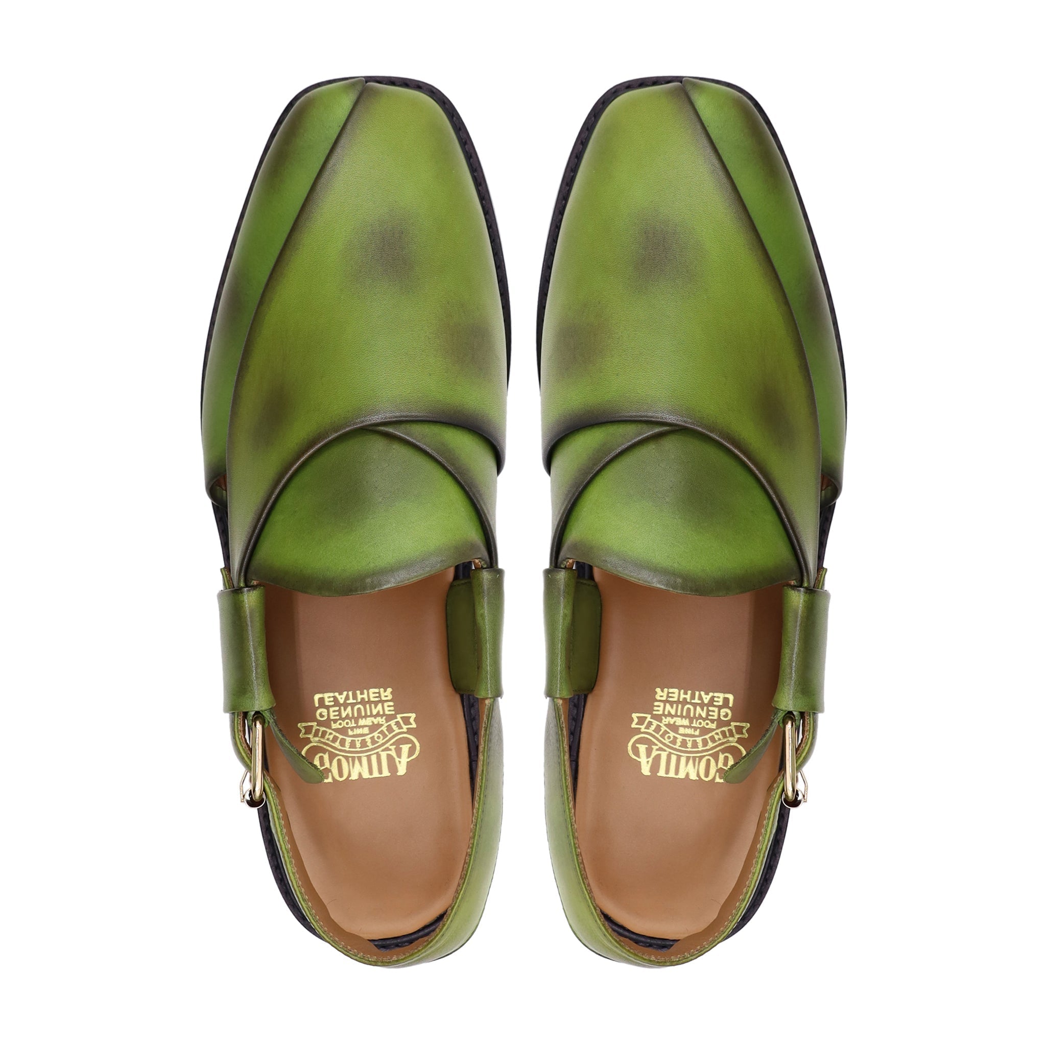 Mercado - Men's Burnished Green Calf Leather Sandal