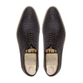 Zion - Men's Dark Brown Hand Woven Calf Leather Wholecut Shoe