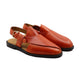 Persog - Men's Papaya Orange Calf Leather Sandal
