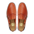 Persog - Men's Papaya Orange Calf Leather Sandal