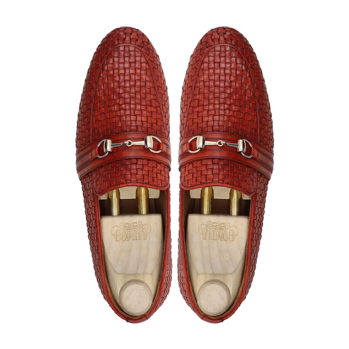 Predator - Men's Red Hand Woven Calf Leather Loafer