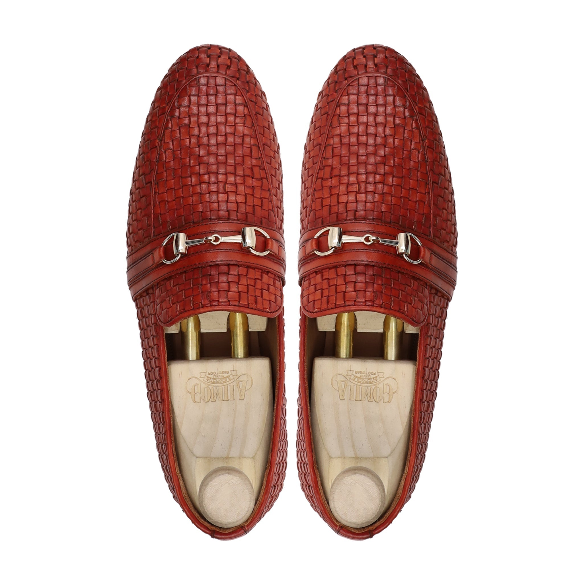 Predator - Men's Red Hand Woven Calf Leather Loafer