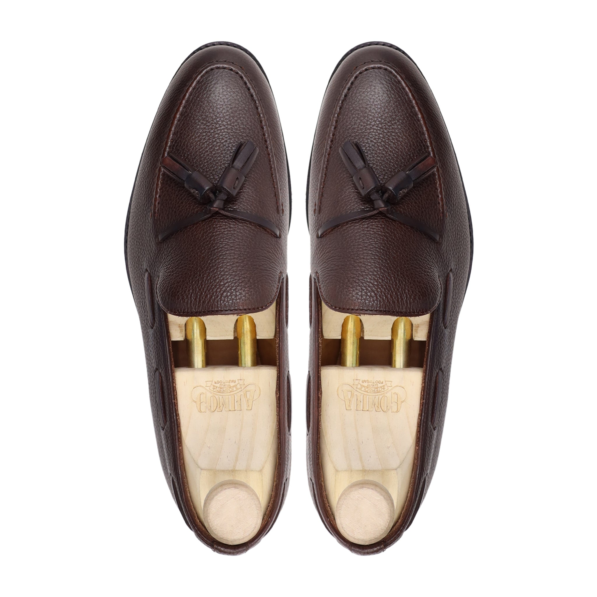 Musselini - Men's Dark Brown Pebble Grain Leather Loafer