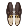Naperville - Men's Dark Brown Pebble Grain Leather Loafer