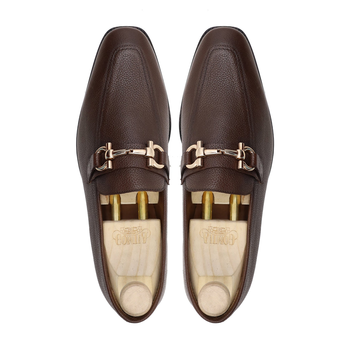 Naperville - Men's Dark Brown Pebble Grain Leather Loafer