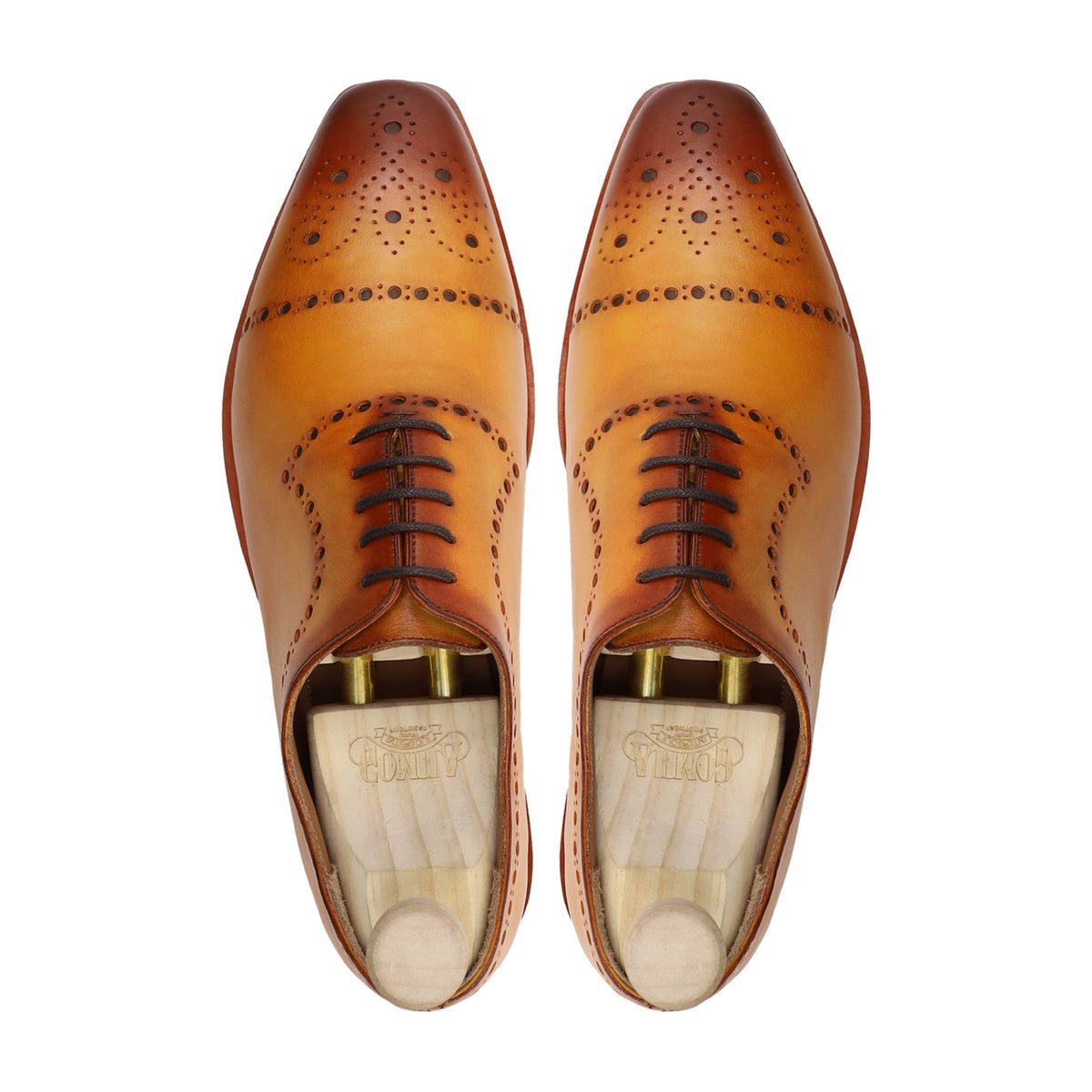 Shoal - Men's Burnished Yellow Tan Calf Leather Wholecut Shoe - Goodyear Welted