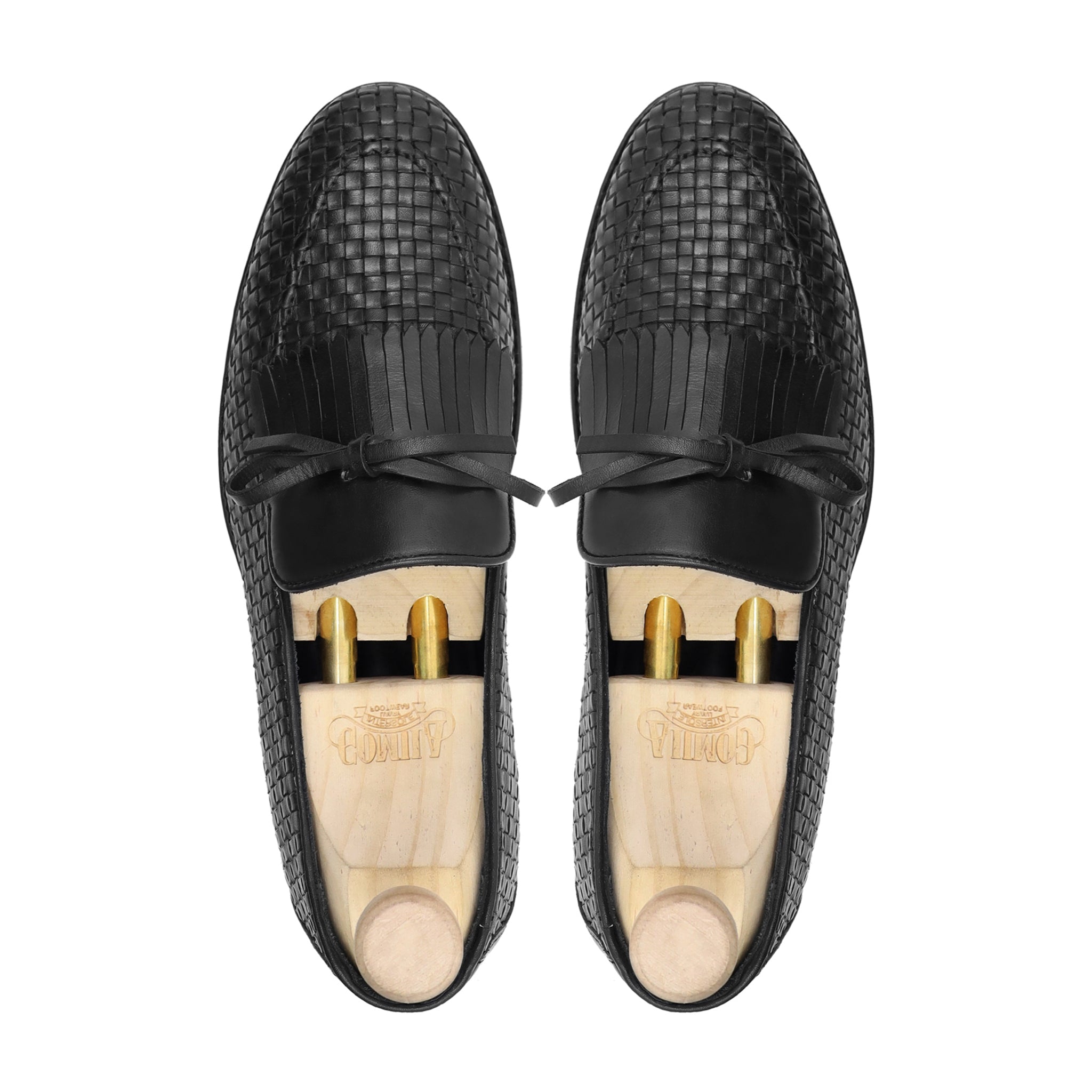 Lublin - Men's Black Hand Woven Calf Leather Loafer