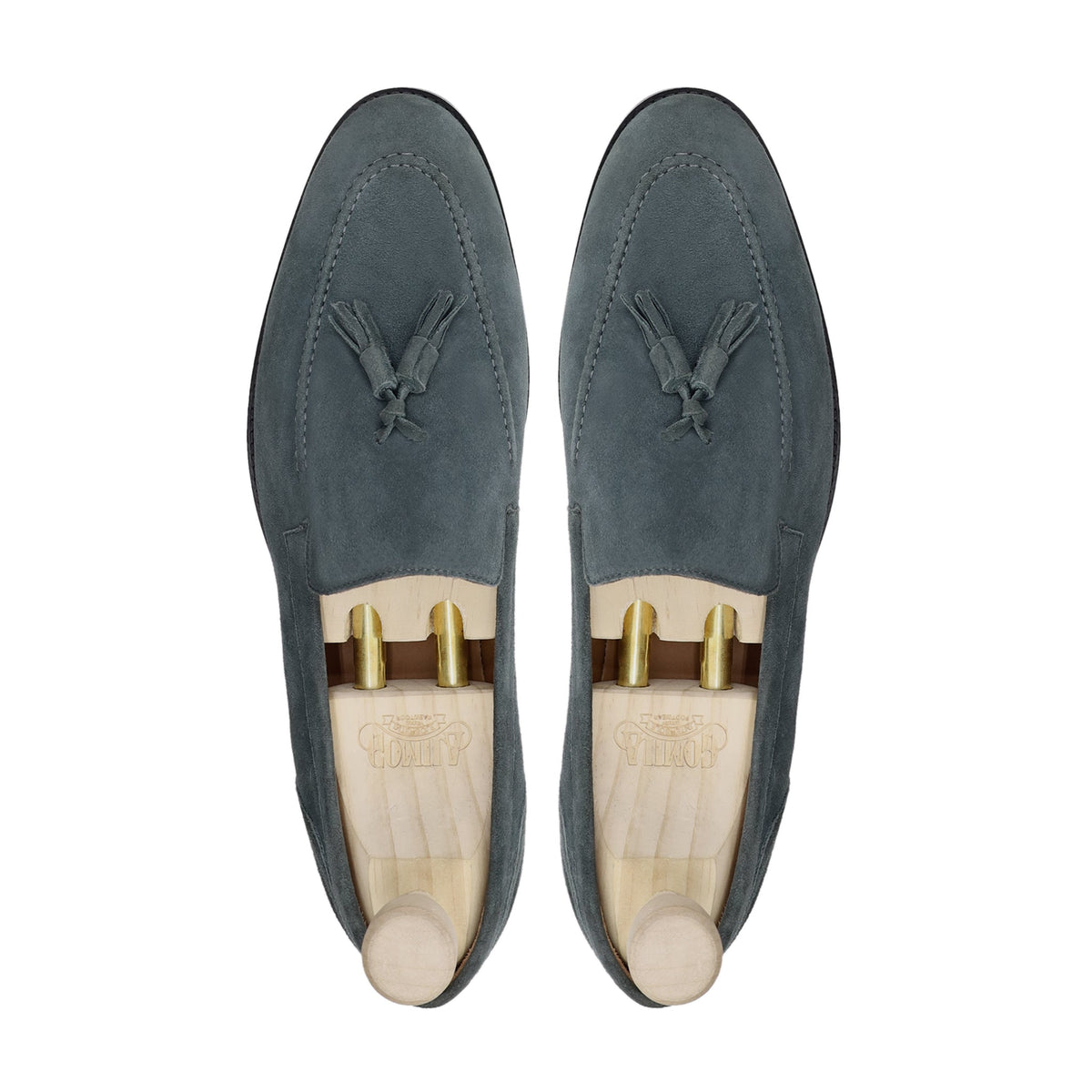 Norfolk - Men's Charcoal Grey Kid Suede Loafer