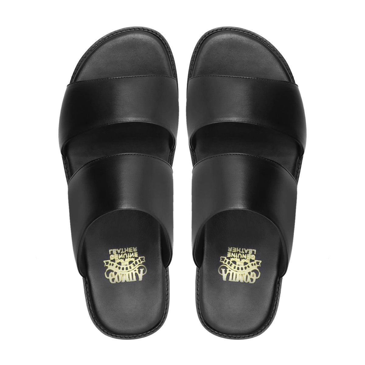 Laredo - Men's Black Calf Leather Slipper