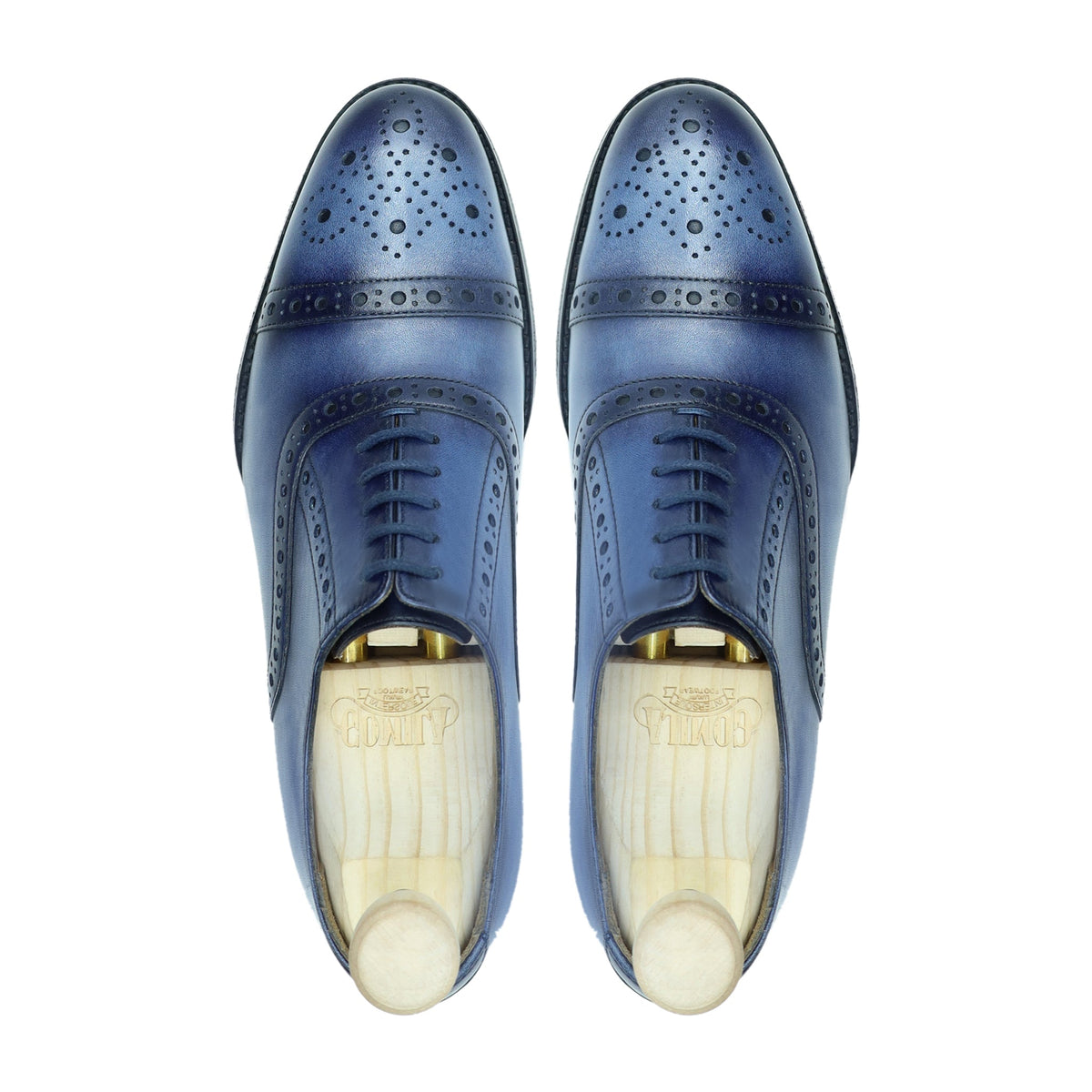 Garland - Men's Greyish Blue Calf Leather Oxford Shoe