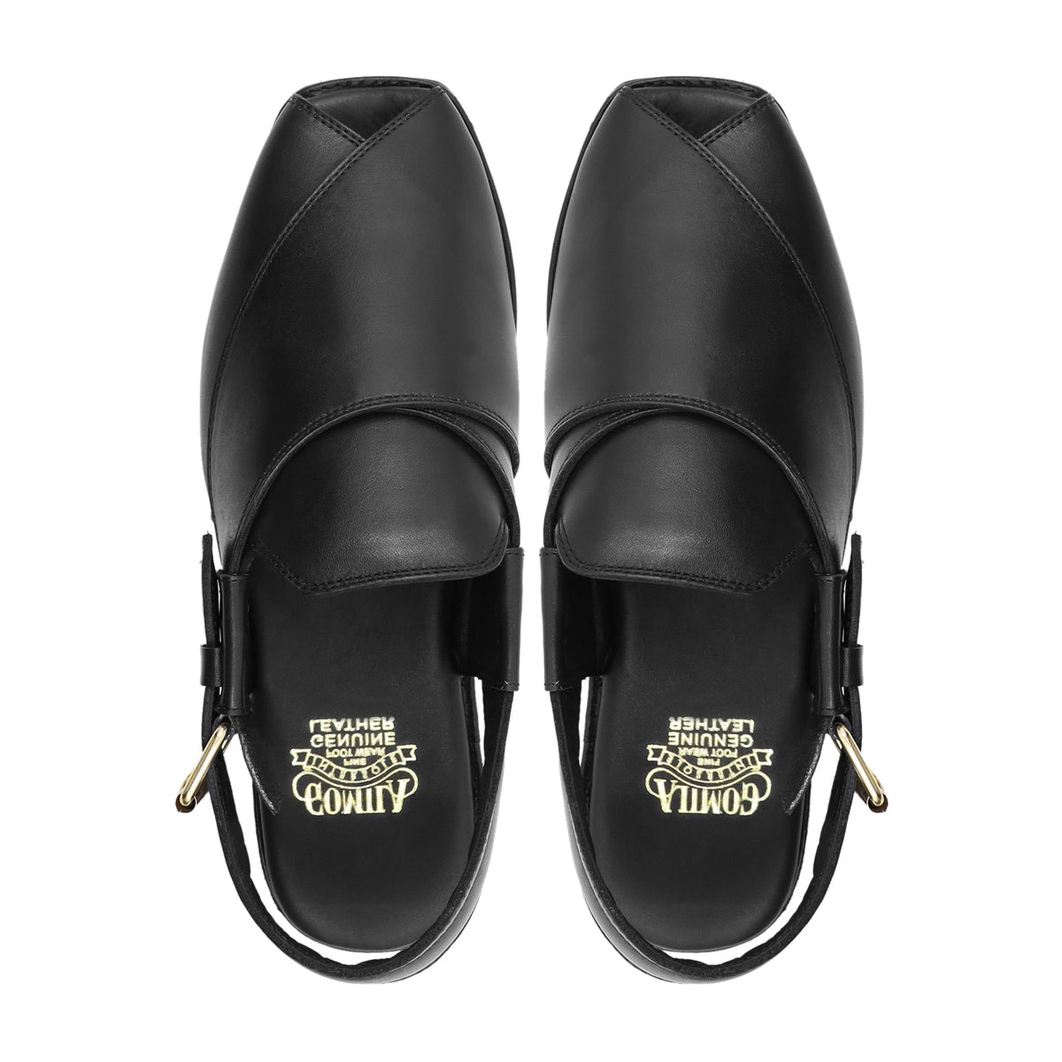 Fremont - Men's Black Calf Leather Sandal