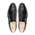 Dale - Men's Black Calf Leather Double Monkstrap