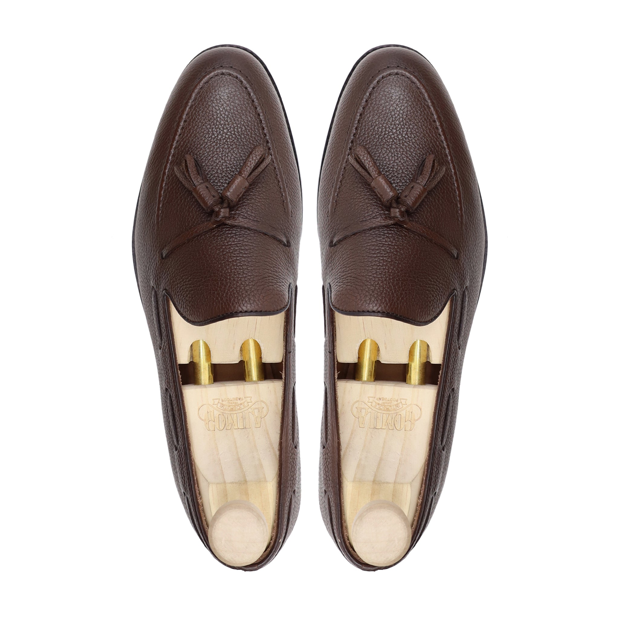 Vaduz - Men's Dark Brown Pebble Grain Leather Loafer