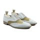 Oxnard - Men's White and Khaki Green Kid Suede Oxford Shoe