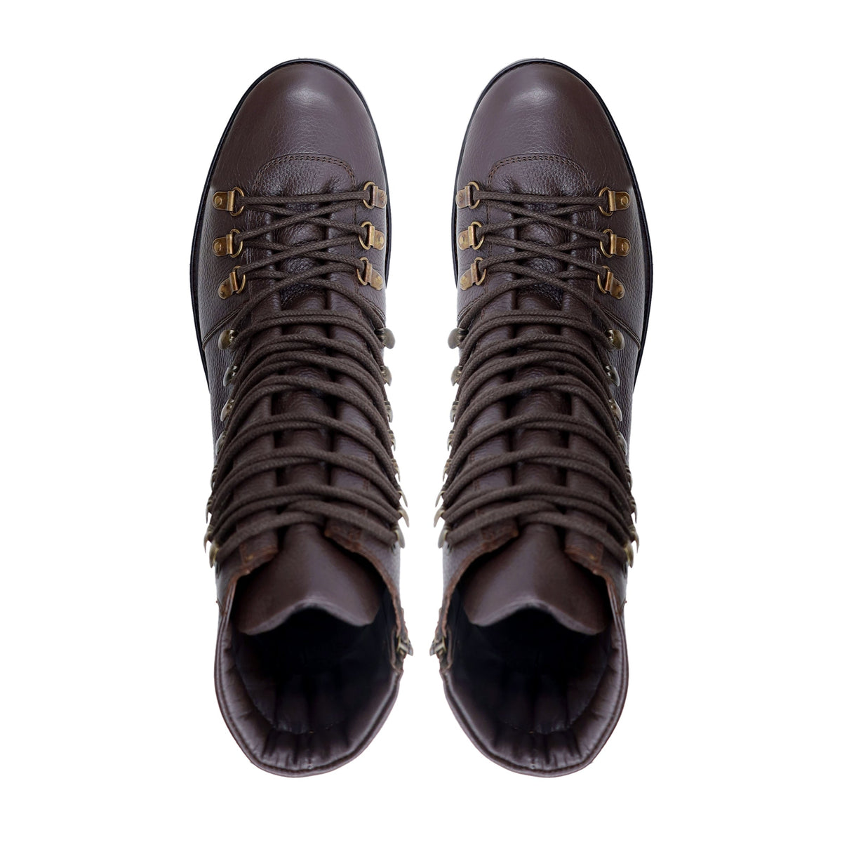 Fontan - Men's Dark Brown Pebble Grain Leather Boot