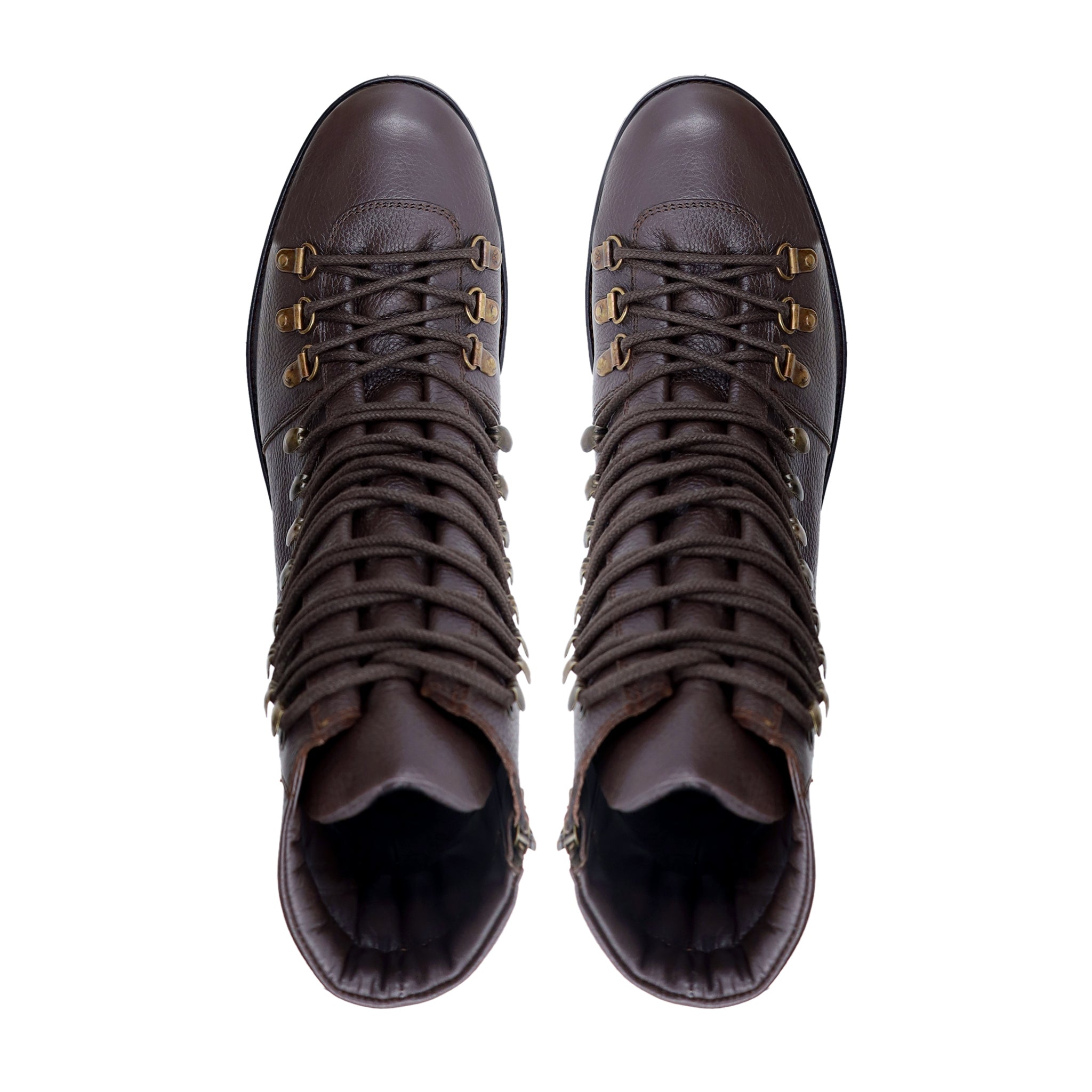 Fontan - Men's Dark Brown Pebble Grain Leather Boot