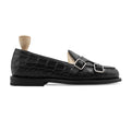 Sebastian - Men's Black Calf Leather Double Monkstrap - Goodyear Welted