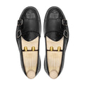 Sebastian - Men's Black Calf Leather Double Monkstrap - Goodyear Welted