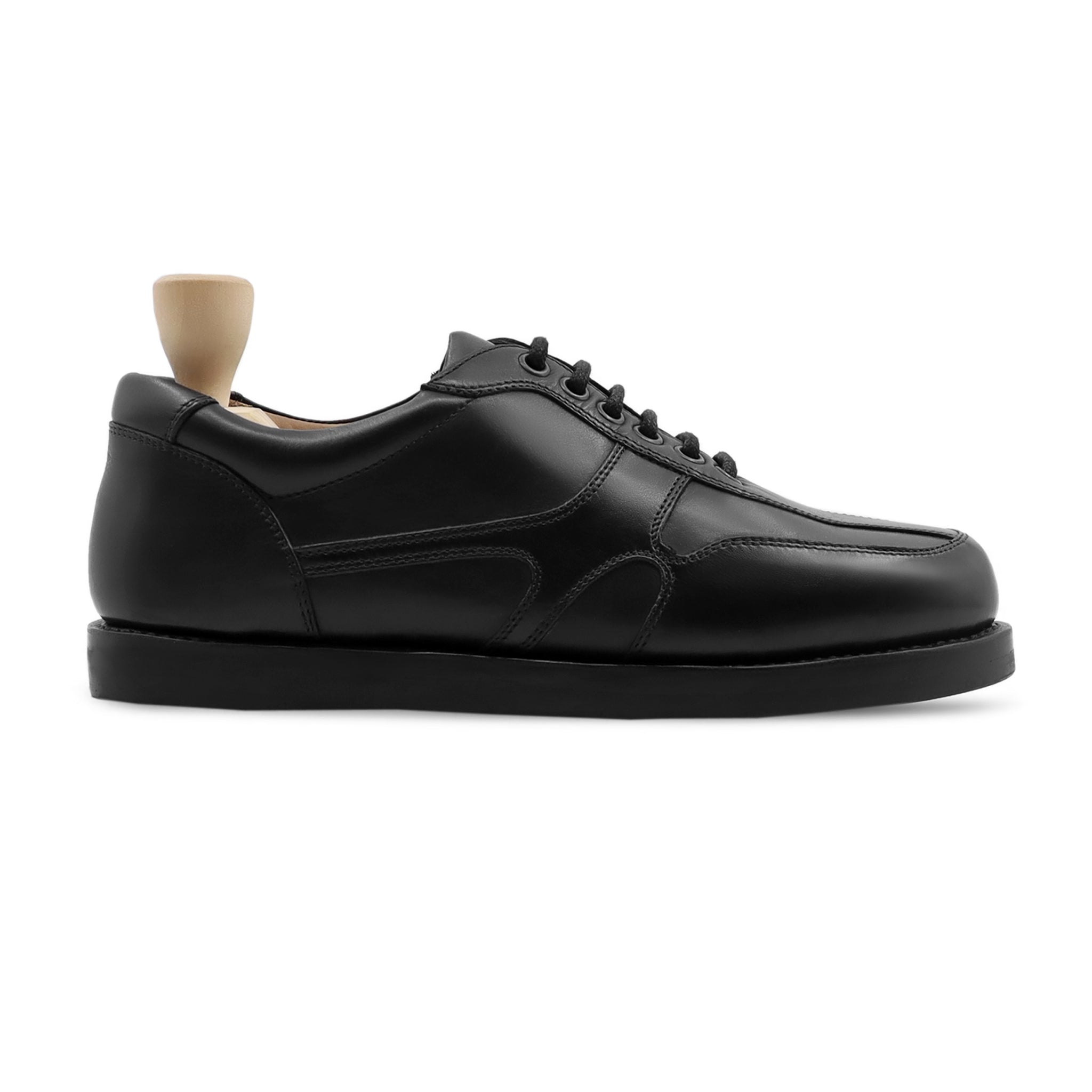 Seatle - Men's Black Calf Leather Jogger - Goodyear Welted