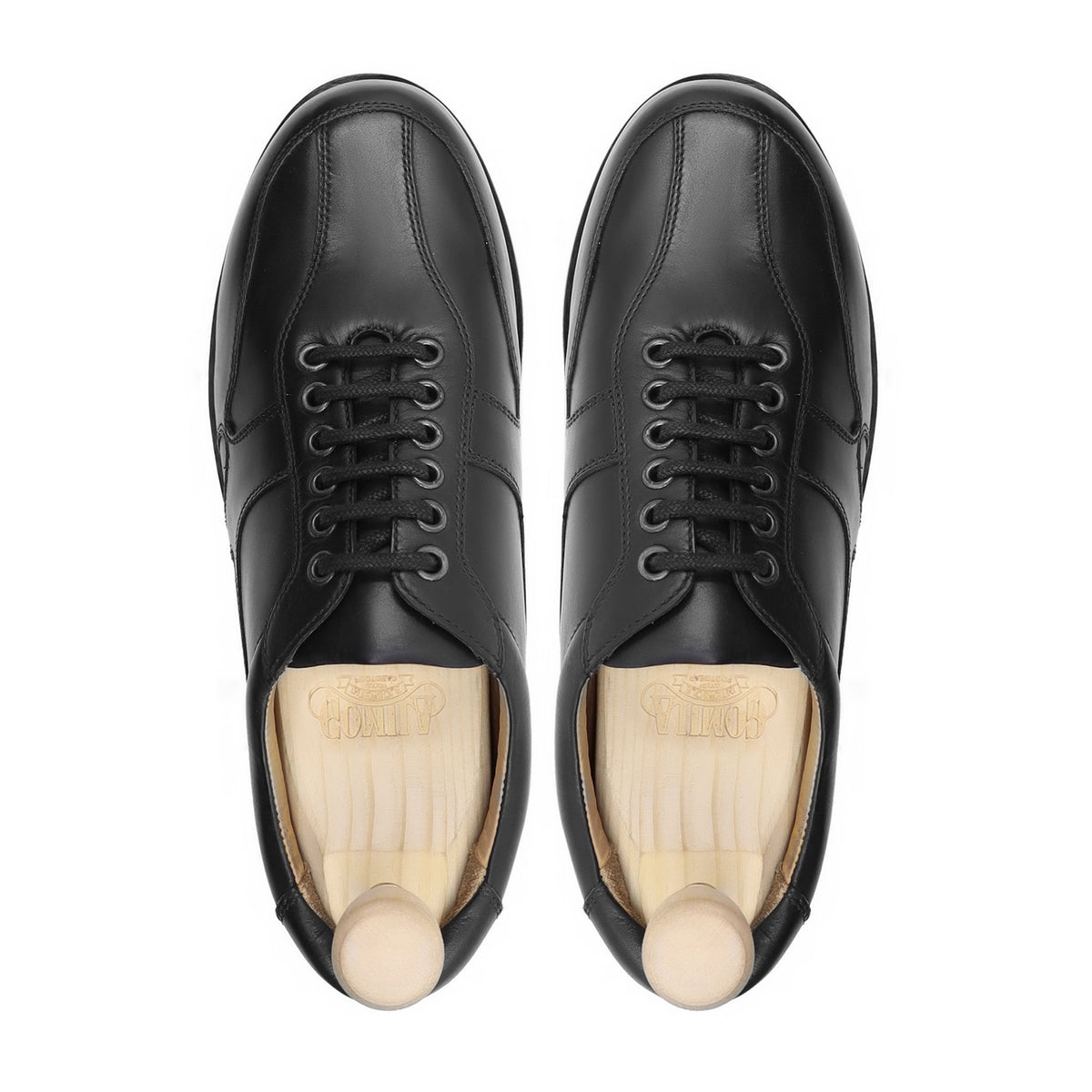 Seatle - Men's Black Calf Leather Jogger - Goodyear Welted