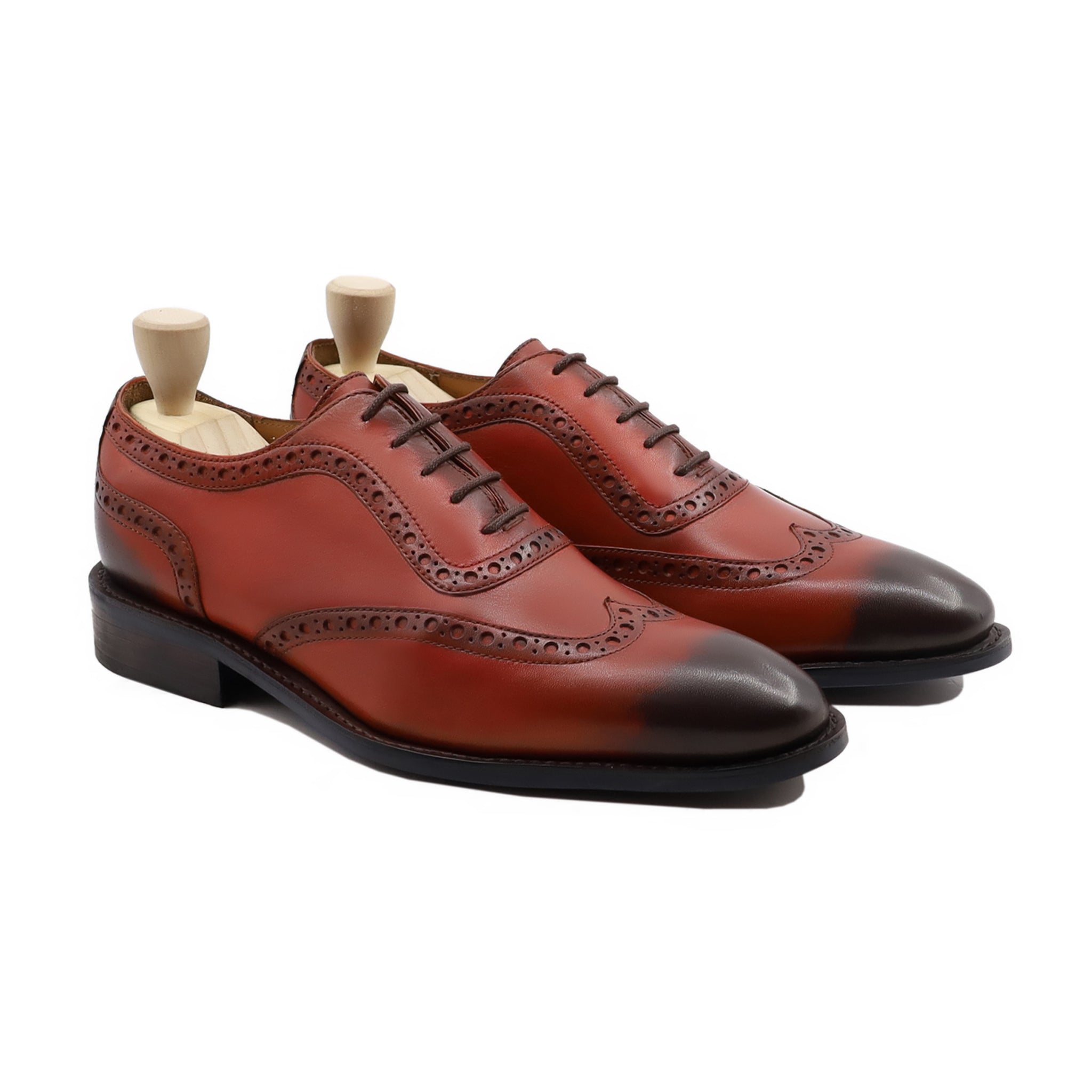 Shish - Men's Burnished Oxblood Calf Leather Oxford Shoe - Goodyear Welted
