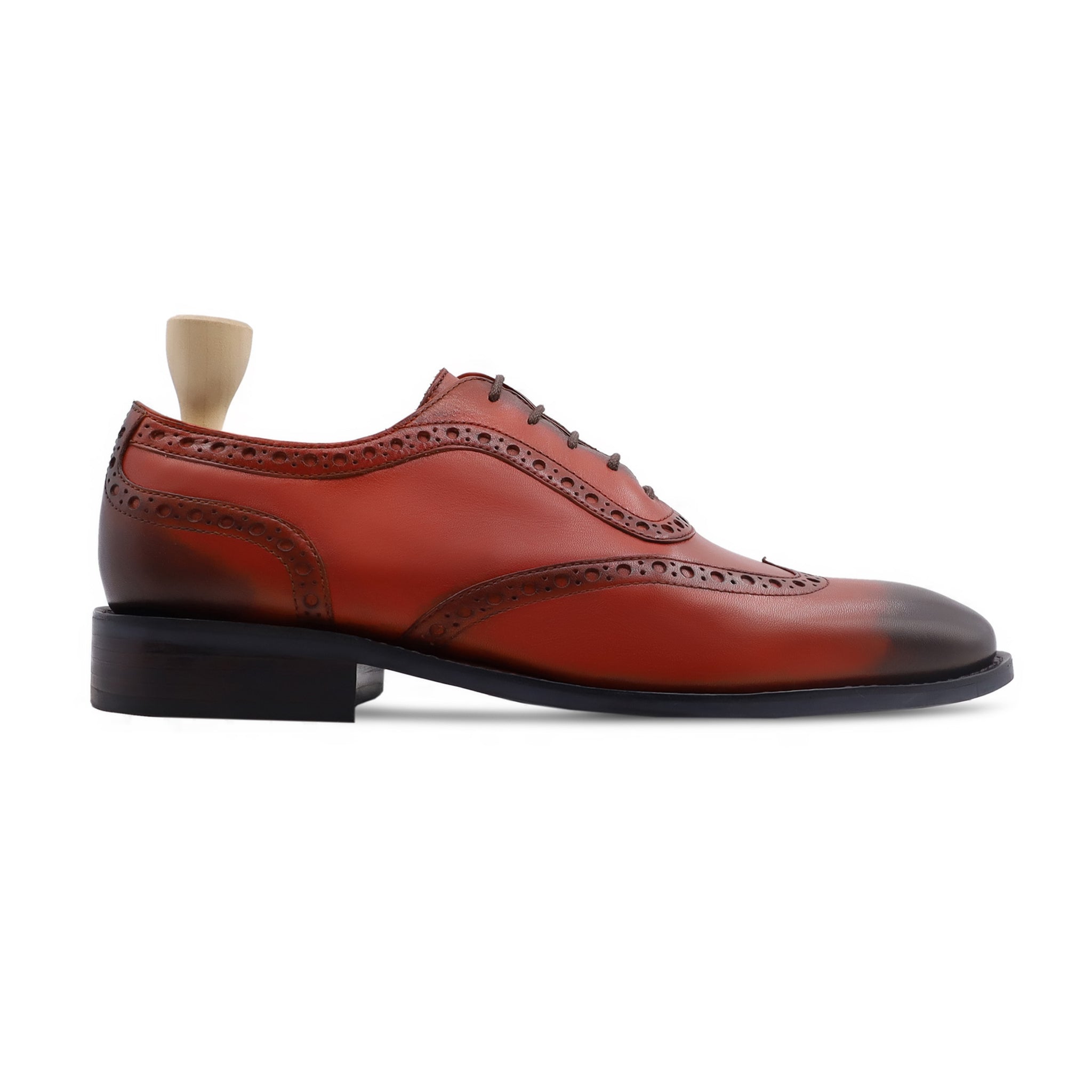 Shish - Men's Burnished Oxblood Calf Leather Oxford Shoe - Goodyear Welted