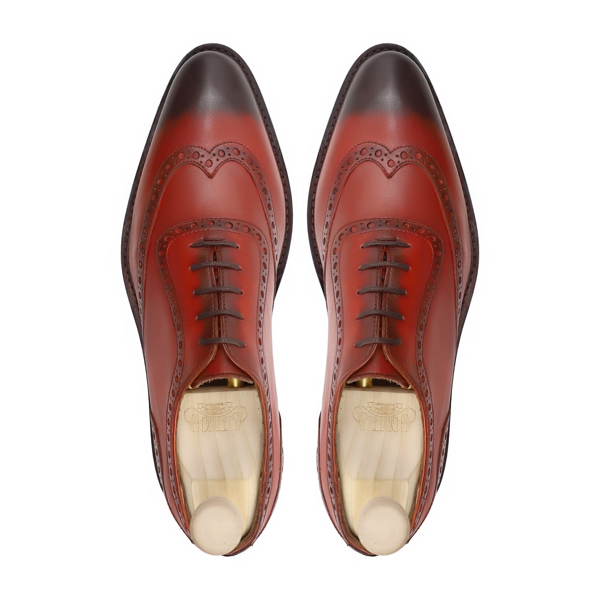 Shish - Men's Burnished Oxblood Calf Leather Oxford Shoe - Goodyear Welted