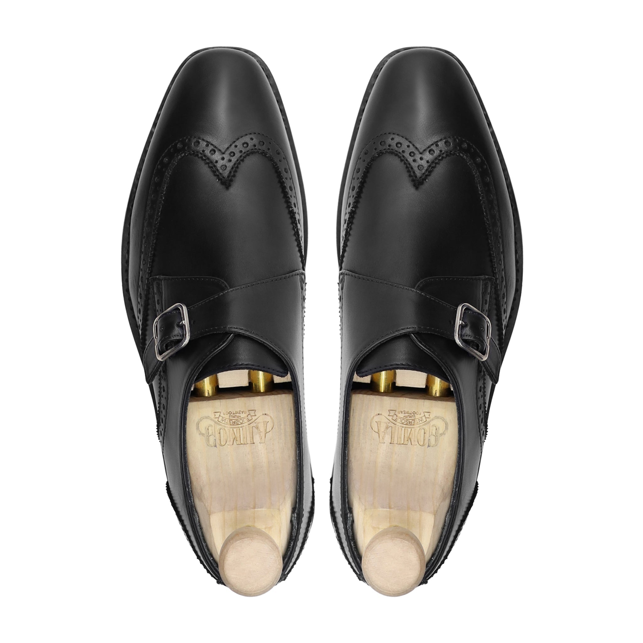 Tad - Men's Black Calf Leather Single Monkstrap - Goodyear Welted