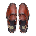Raymond - Men's Burnished Orange Tan Calf Leather Sandal