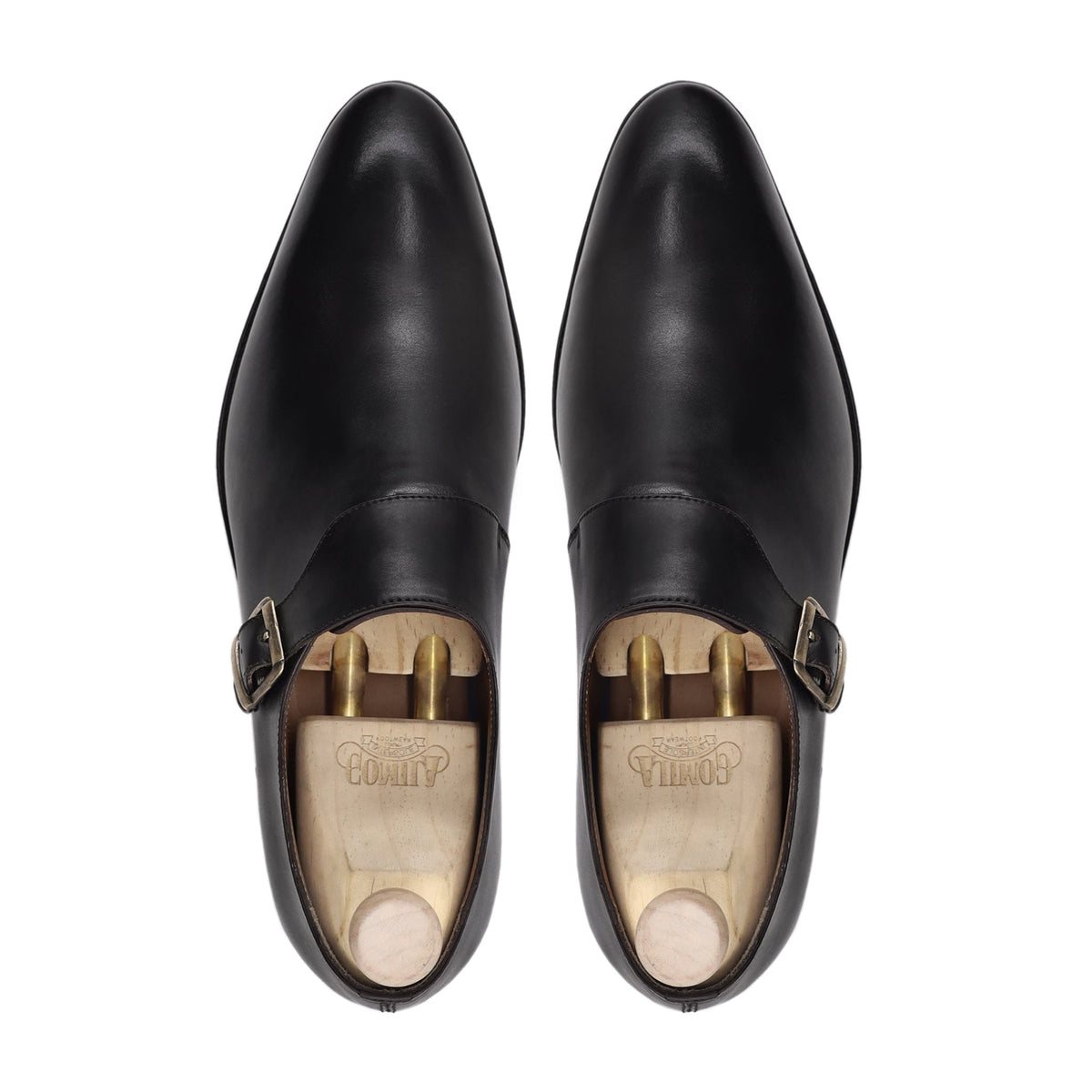 Minami - Men's Black Calf Leather Single Monkstrap