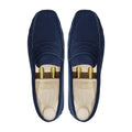Adan - Men's Navy Blue Kid Suede Driver Shoe