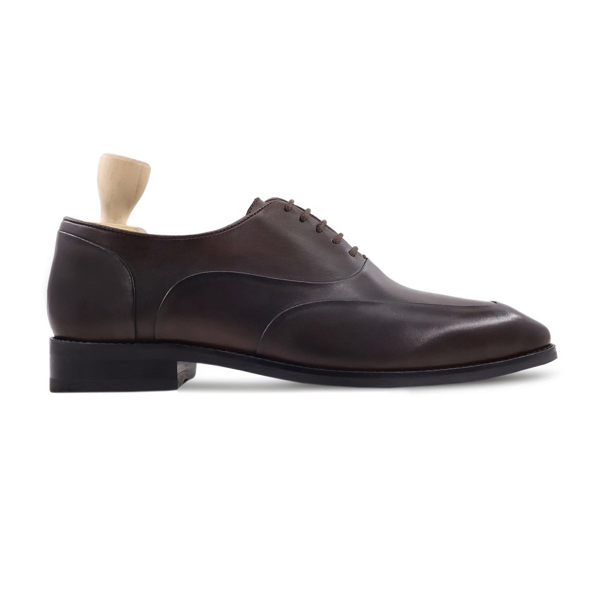 Kabe - Men's Dark Brown Calf Leather Oxford Shoe