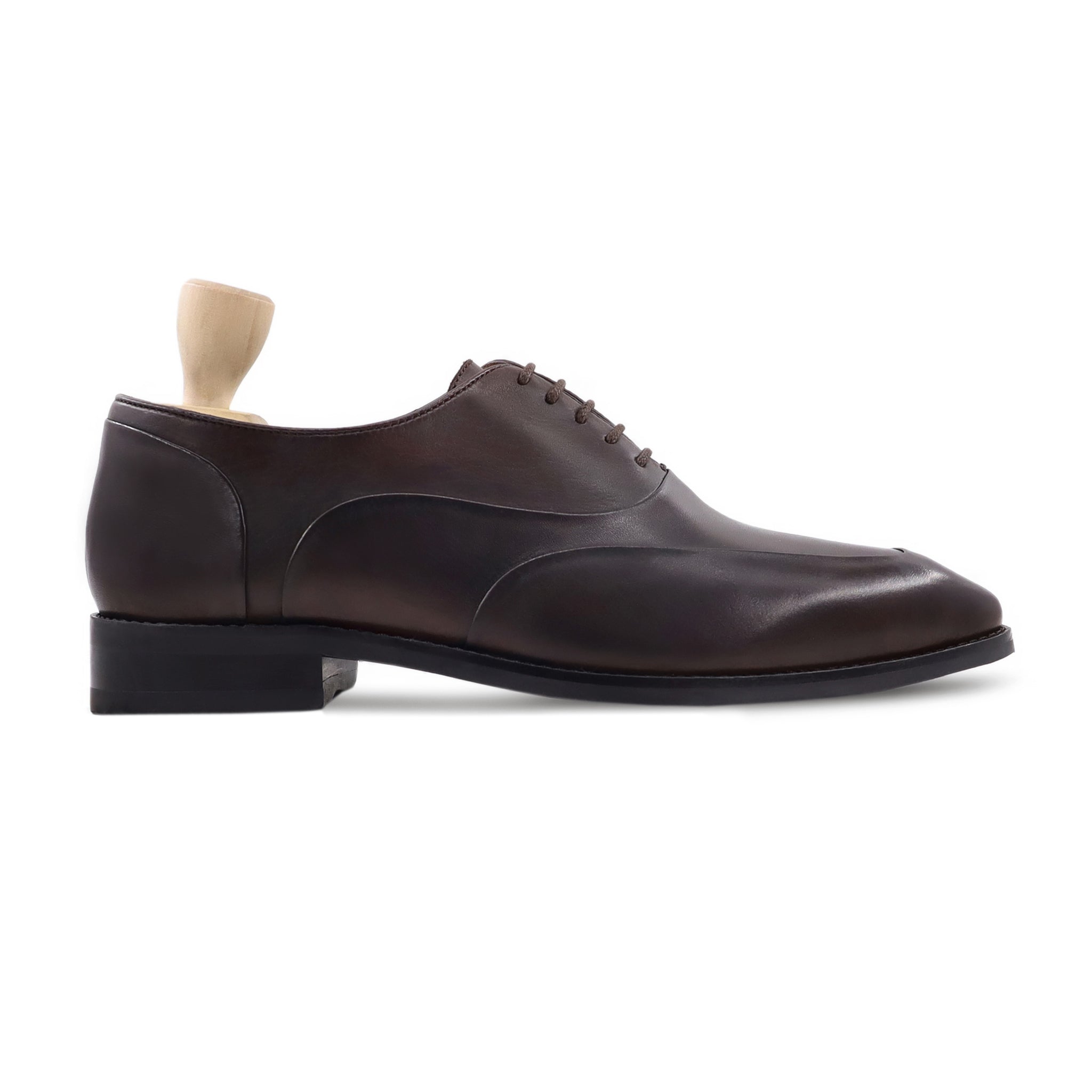 Kabe - Men's Dark Brown Calf Leather Oxford Shoe