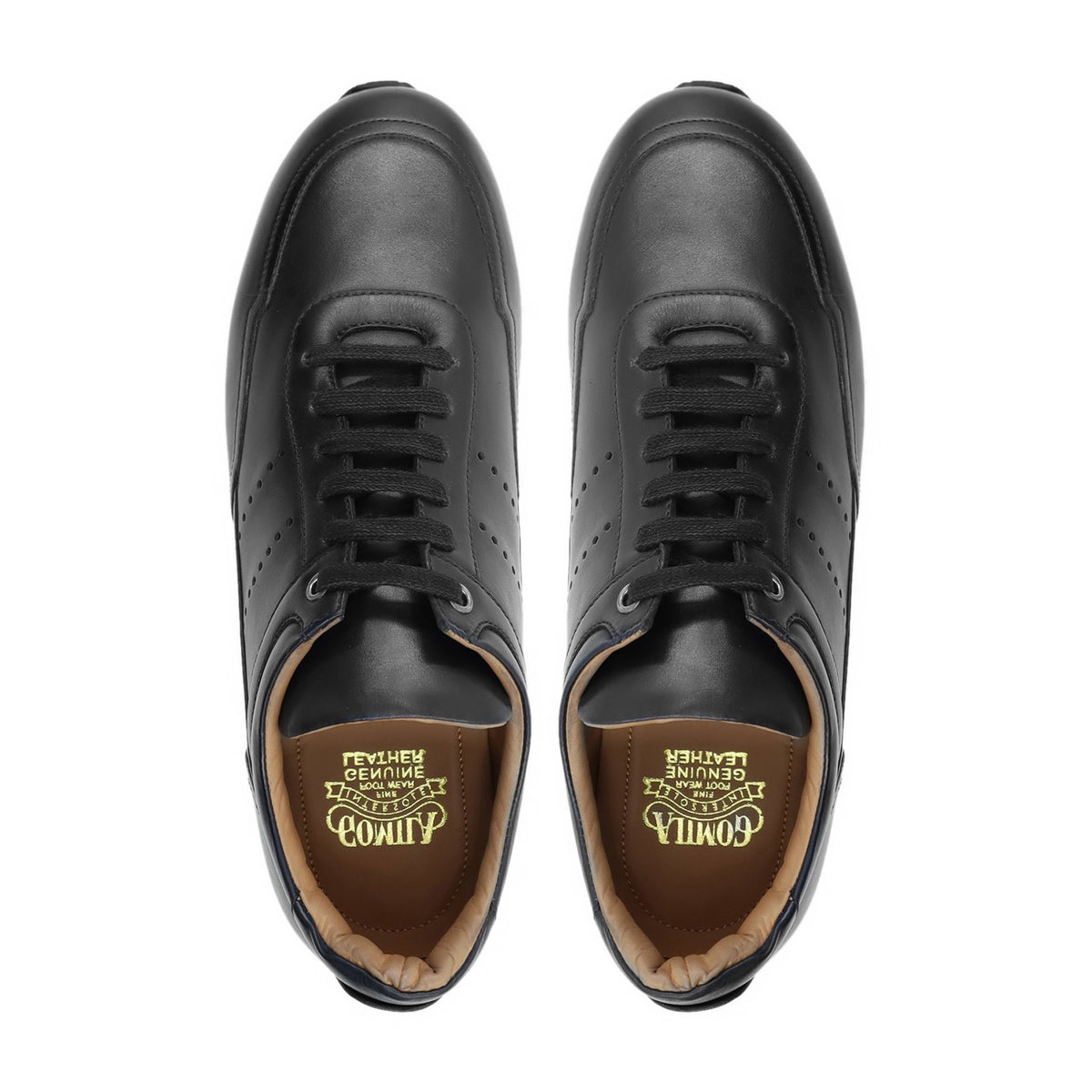 Cobal - Men's Black Calf Leather Jogger