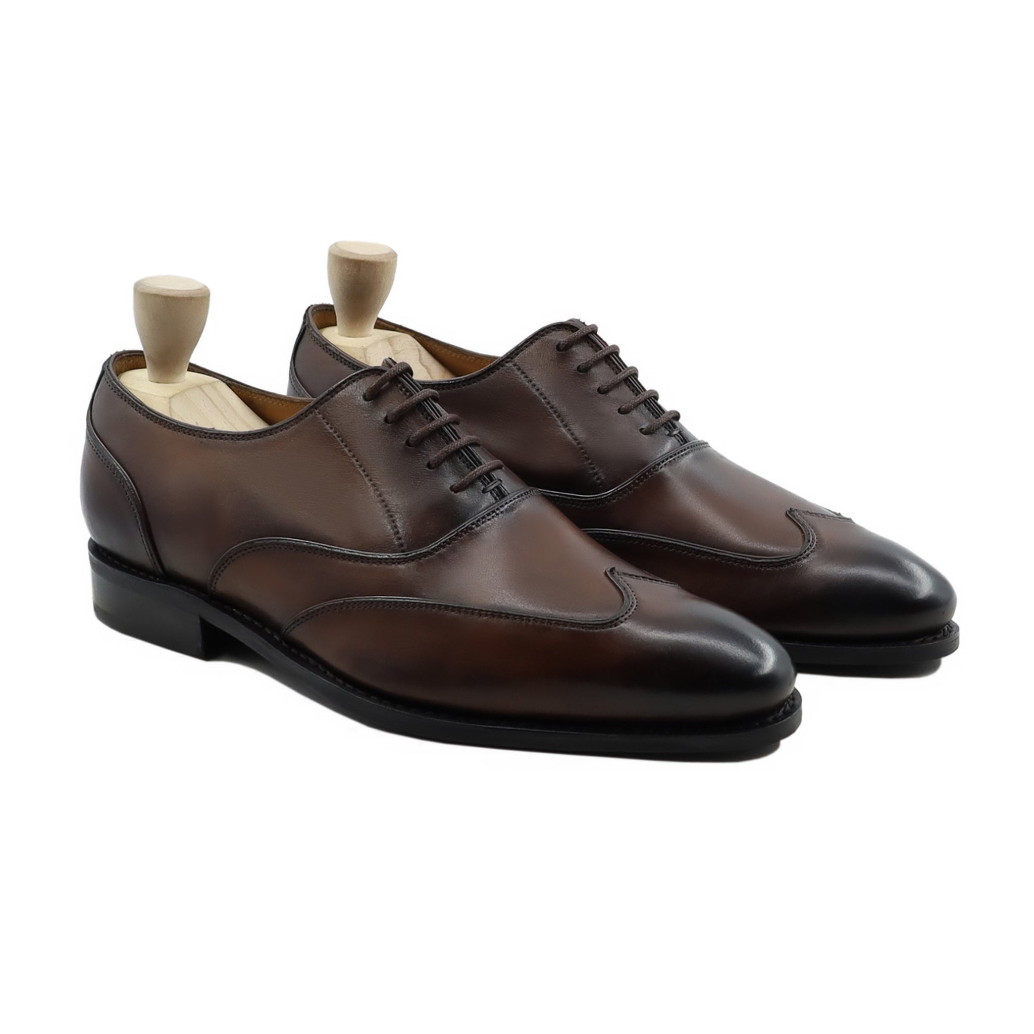 Dubnix - Men's Wooden Brown Calf Leather Oxford Shoe - Goodyear Welted